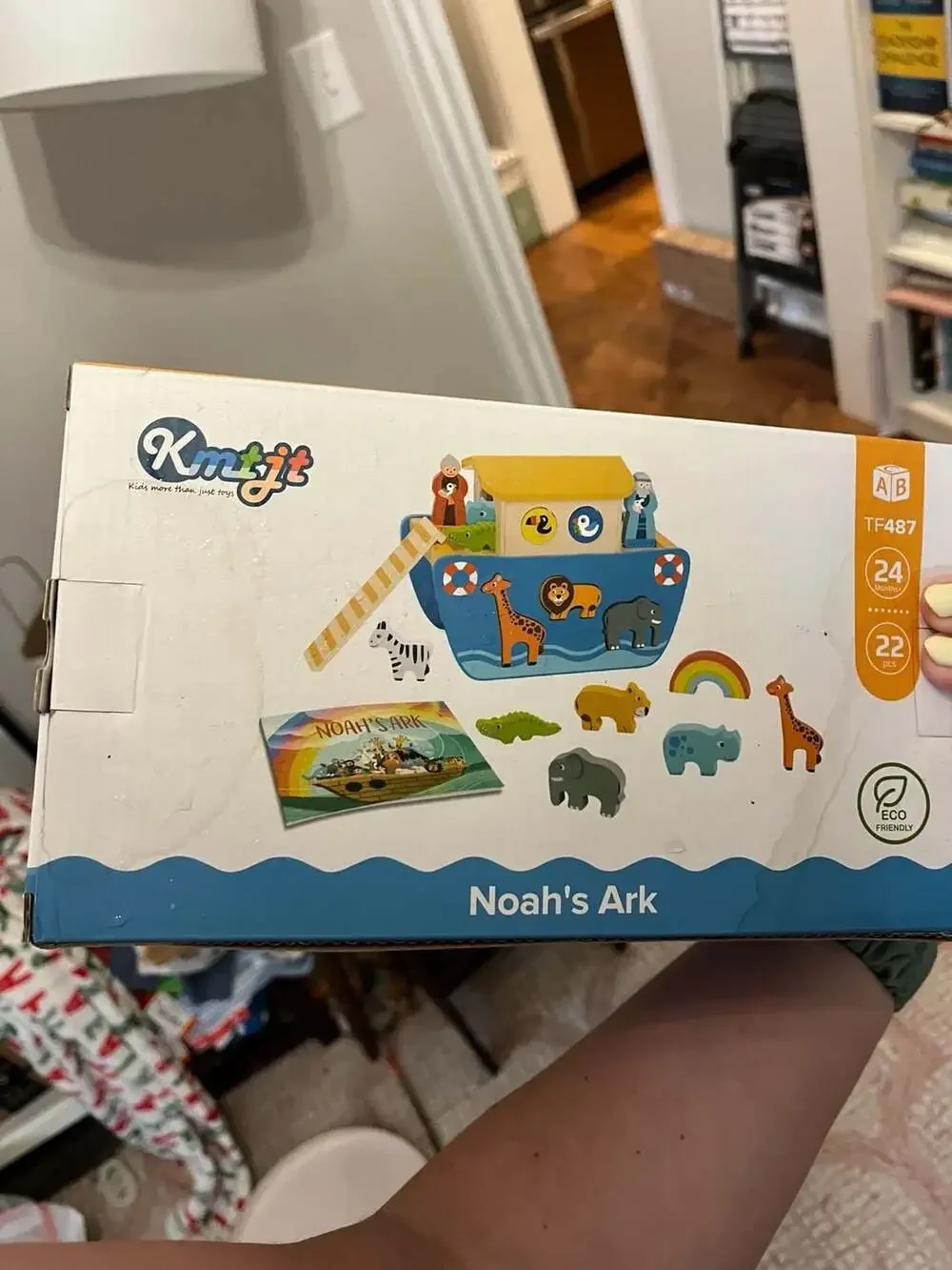 KMTJT Noah's Ark Wooden Shape Sorter Toy Set